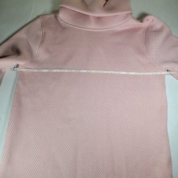 J.Crew Women Pink Glen Plaid Sophisticated Herringbone Cowl Pullover Size M - Picture 5 of 10